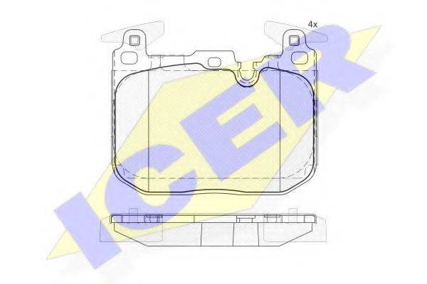 ICER 182093203 Комплект гальмівних колодок, дискове гальмо