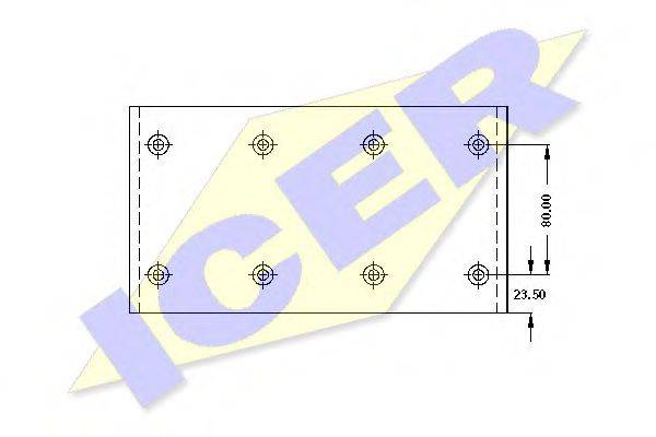 ICER 21799100 Комплект гальмівних черевиків, барабанні гальма