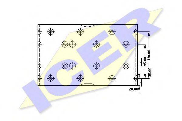 ICER 21950300 Комплект гальмівних черевиків, барабанні гальма