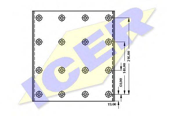 ICER 21993300 Комплект гальмівних черевиків, барабанні гальма