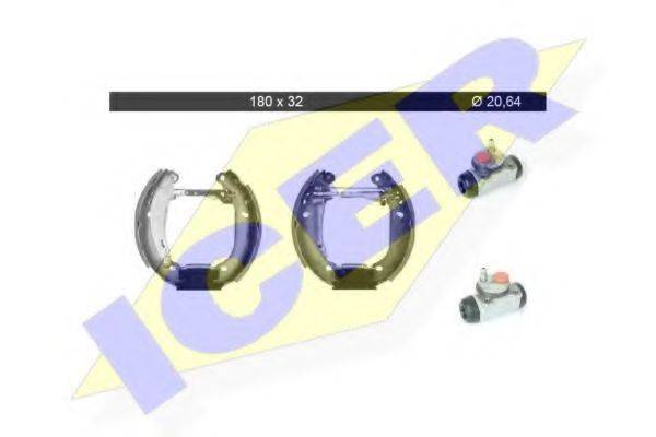 ICER 79KT0062C Комплект гальмівних колодок