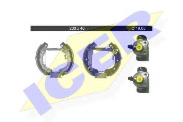 ICER 79KT0085C Комплект гальмівних колодок