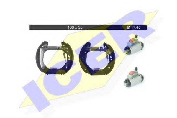 ICER 79KT0097C Комплект гальмівних колодок