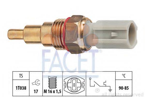 FACET 75205 Термивимикач, вентилятор радіатора