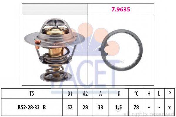 FACET 78503 Термостат, охолоджуюча рідина