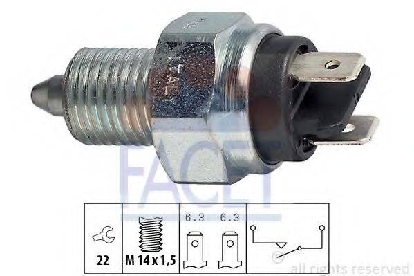 FACET 76001 Вимикач, фара заднього ходу