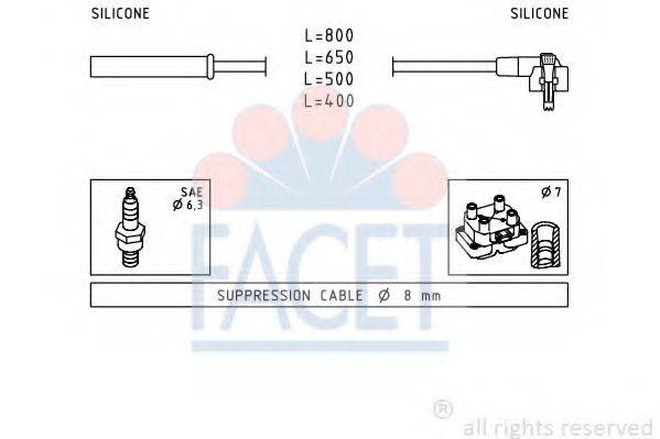 FACET 48864 Комплект дротів запалювання