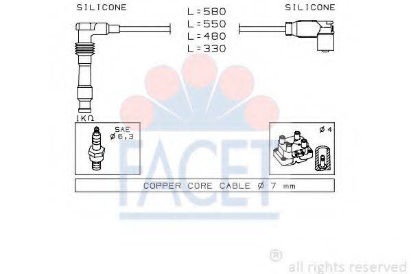 FACET 49559 Комплект дротів запалювання