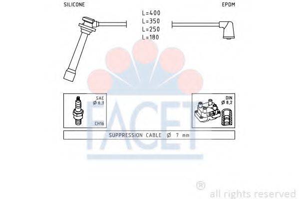 FACET 47239 Комплект дротів запалювання