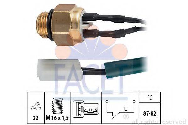 FACET 75199 Термивимикач, вентилятор радіатора