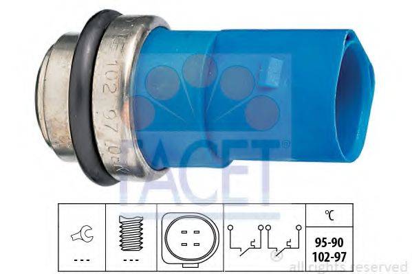 FACET 75692 Термивимикач, вентилятор радіатора