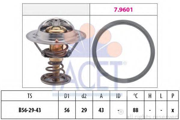 FACET 78553 Термостат, охолоджуюча рідина