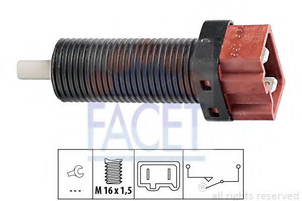 FACET 71116 Вимикач ліхтаря сигналу гальмування; Вимикач, привід зчеплення (Tempomat)