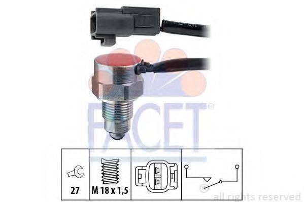 FACET 76197 Вимикач, фара заднього ходу