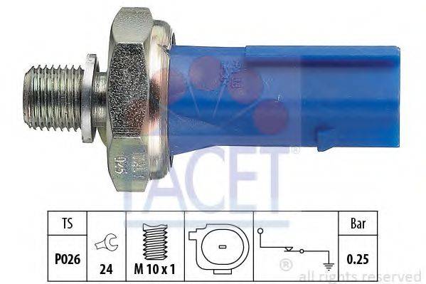 FACET 70133 Датчик тиску масла