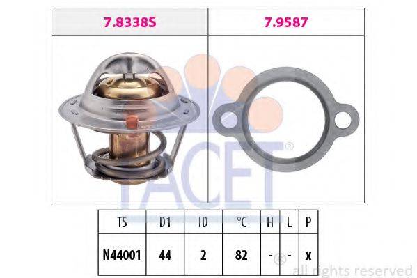 FACET 78368 Термостат, охолоджуюча рідина