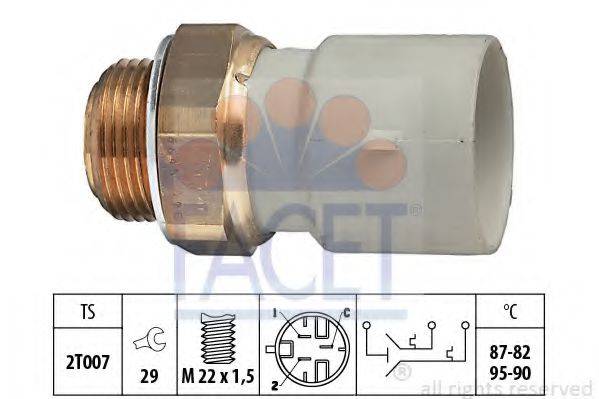 FACET 75645 Термивимикач, вентилятор радіатора