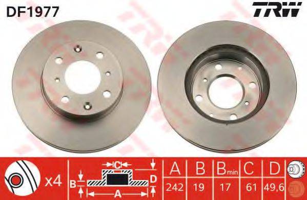 TRW DF1977 гальмівний диск