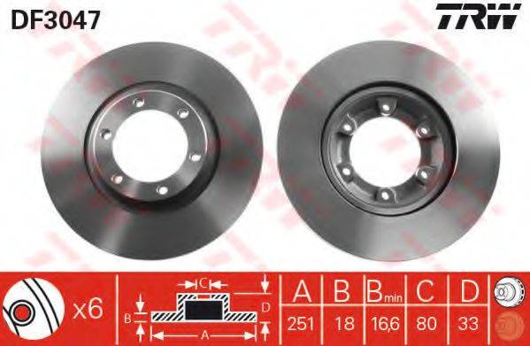TRW DF3047 гальмівний диск