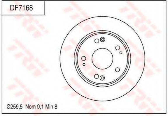TRW DF7168 гальмівний диск