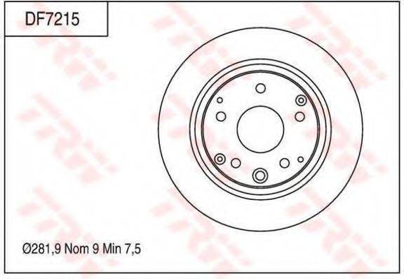 TRW DF7215 гальмівний диск