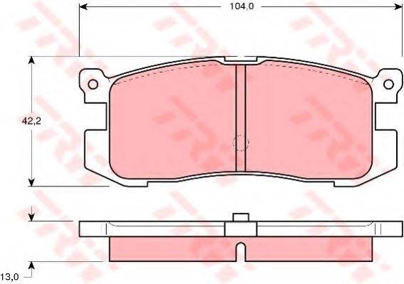 TRW GDB1025 Комплект гальмівних колодок, дискове гальмо