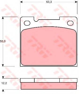 TRW GDB1066 Комплект гальмівних колодок, дискове гальмо