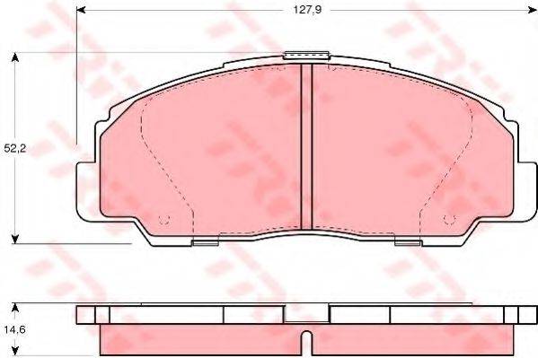 TRW GDB1135 Комплект гальмівних колодок, дискове гальмо