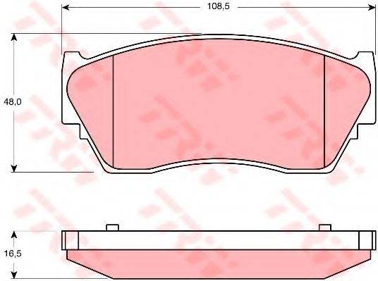 TRW GDB1170 Комплект гальмівних колодок, дискове гальмо