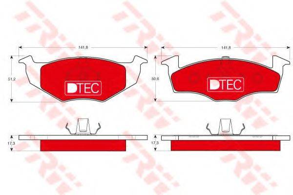 TRW GDB1274DTE Комплект гальмівних колодок, дискове гальмо