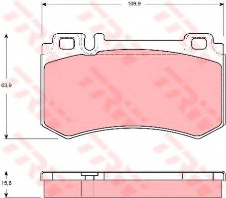 TRW GDB1544 Комплект гальмівних колодок, дискове гальмо