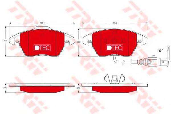 TRW GDB1550DTE Комплект гальмівних колодок, дискове гальмо