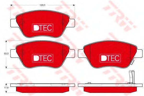 TRW GDB1700DTE Комплект гальмівних колодок, дискове гальмо