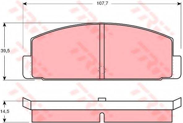 TRW GDB184 Комплект гальмівних колодок, дискове гальмо