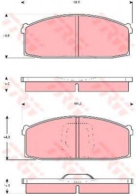 TRW GDB213 Комплект гальмівних колодок, дискове гальмо