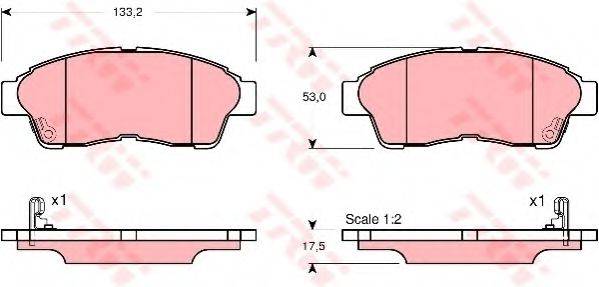 TRW GDB3147 Комплект гальмівних колодок, дискове гальмо