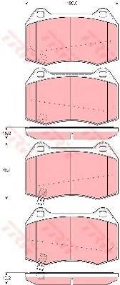 TRW GDB3381 Комплект гальмівних колодок, дискове гальмо
