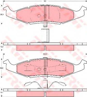 TRW GDB4006 Комплект гальмівних колодок, дискове гальмо