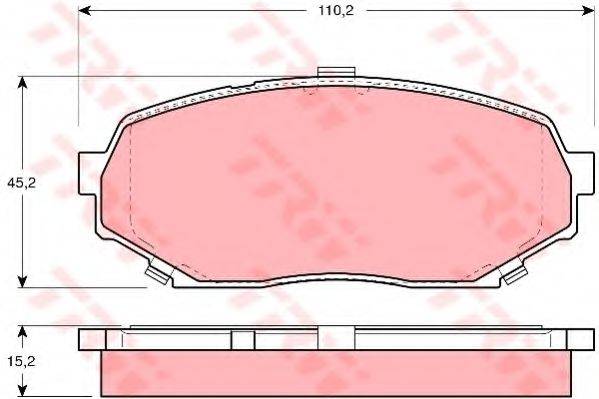 TRW GDB4079 Комплект гальмівних колодок, дискове гальмо