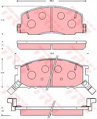 TRW GDB7056 Комплект гальмівних колодок, дискове гальмо