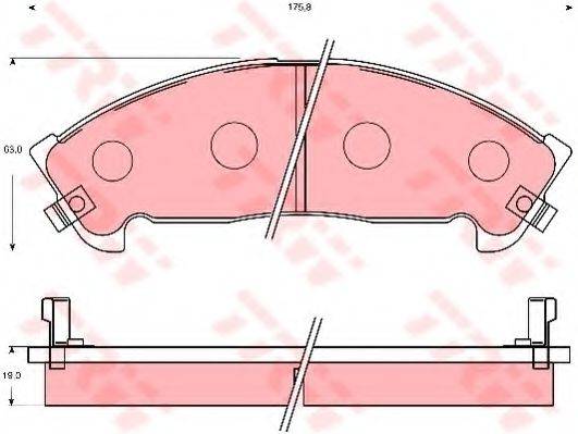 TRW GDB7086 Комплект гальмівних колодок, дискове гальмо