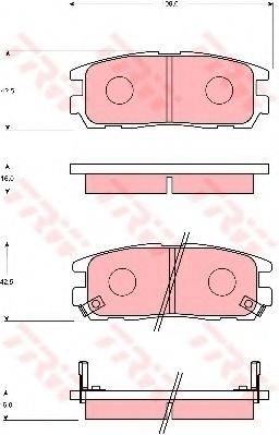 TRW GDB7205 Комплект гальмівних колодок, дискове гальмо