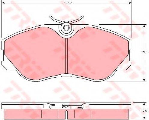TRW GDB744 Комплект гальмівних колодок, дискове гальмо