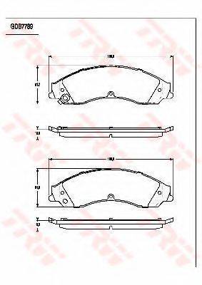 TRW GDB7789 Комплект гальмівних колодок, дискове гальмо