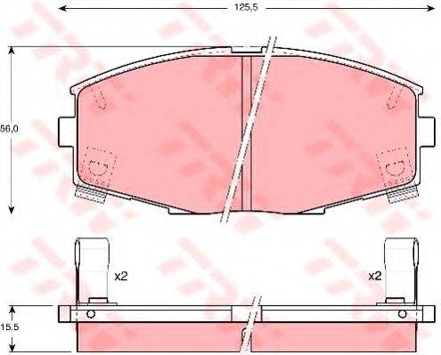 TRW GDB880 Комплект гальмівних колодок, дискове гальмо