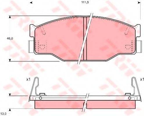 TRW GDB935 Комплект гальмівних колодок, дискове гальмо