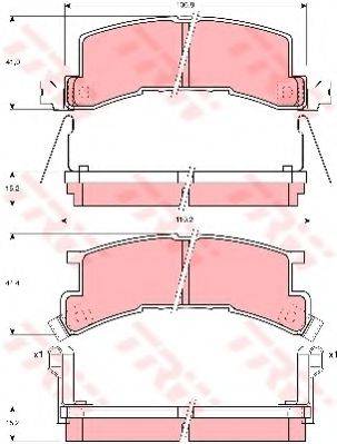 TRW GDB937 Комплект гальмівних колодок, дискове гальмо