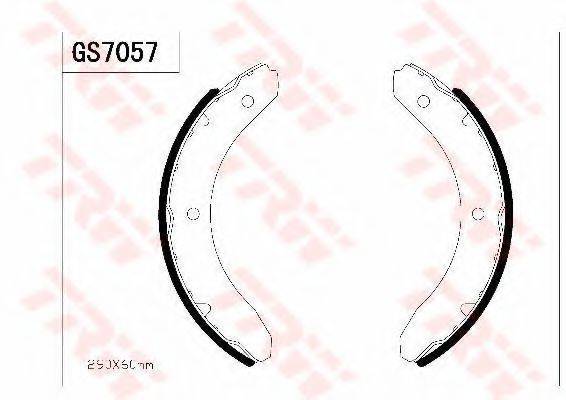 TRW GS7057 Комплект гальмівних колодок