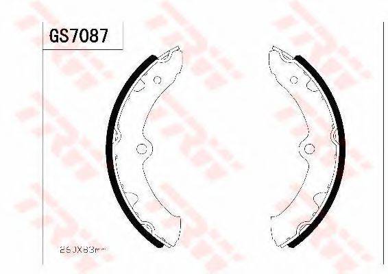TRW GS7087 Комплект гальмівних колодок
