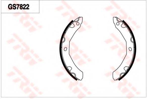 TRW GS7822 Комплект гальмівних колодок